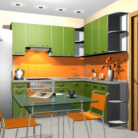 Oranje-groene keuken (35 foto's): hoe maak je een keukenkamer in lichtgroene tinten met je eigen handen, instructies, foto- en videozelfstudies