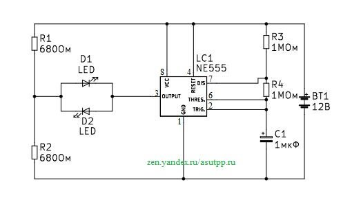 De circuitgeschakeld LEDs