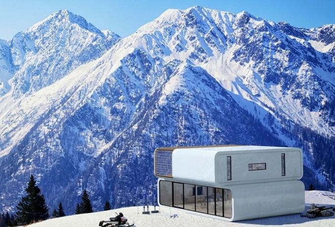 Coodo - een modulair huis dat op in de bergen kan worden gebracht.