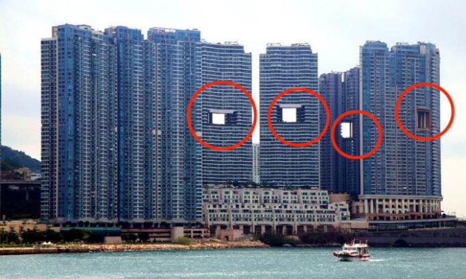 "Leaky" wolkenkrabbers gebouwd in Hong Kong.