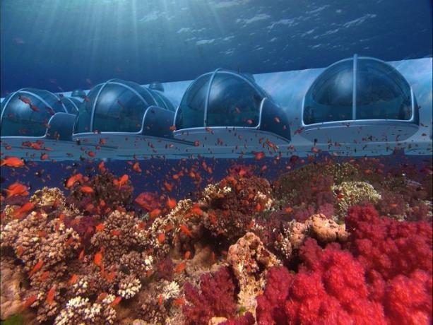 Onderwater hotel in de archipel van Fiji. | Foto: s-media-cache-ak0.pinimg.com.