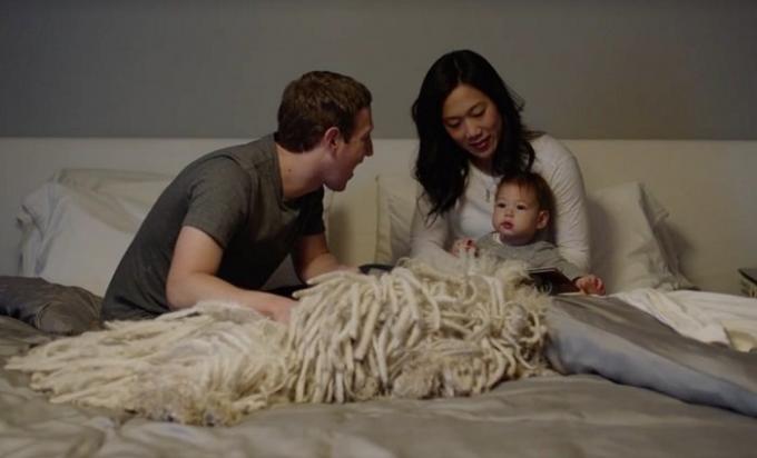 Mark Zuckerberg met zijn vrouw en dochter