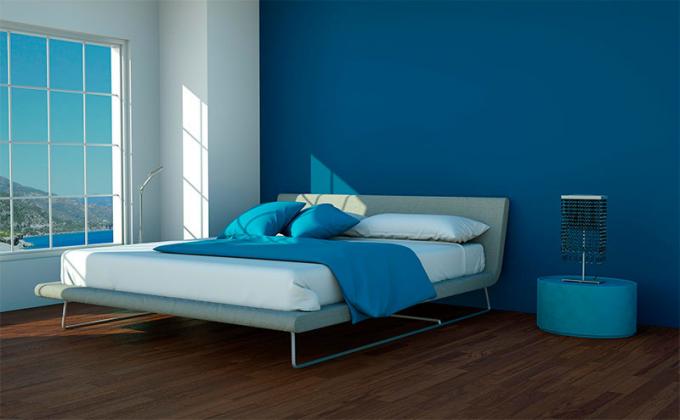 Foto van een slaapkamer in een moderne stijl