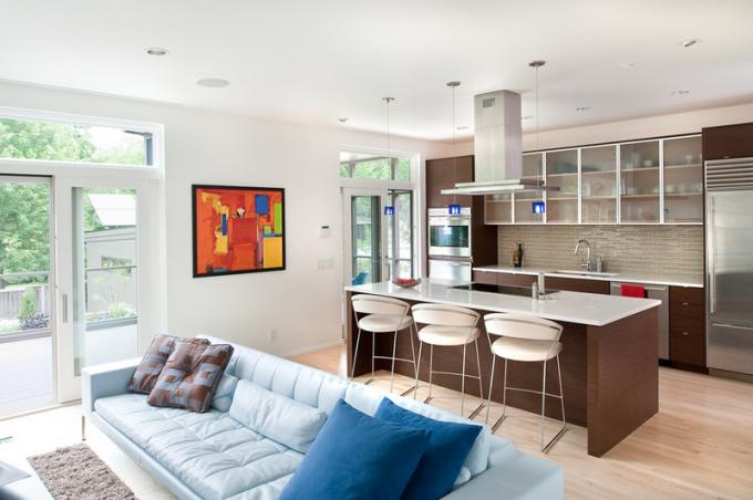 Doe-het-zelf meubelopstelling in de keuken: plan en opties voor de juiste locatie in een kleine keuken, woonkamer, instructies, foto, prijs en video-tutorials