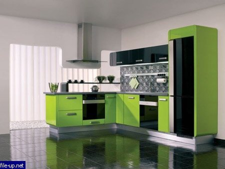 Groene keuken (47 foto's) en zijn tinten
