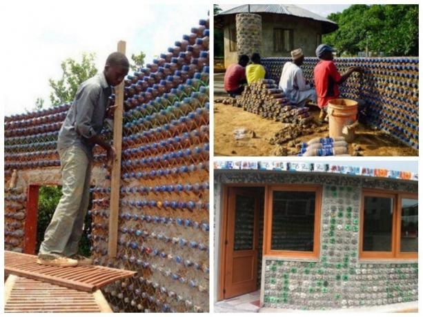 Een gewone jongen uit een vluchtelingenkamp bouwde zijn eigen huis uit plastic flessen. | Foto: facebook.com.