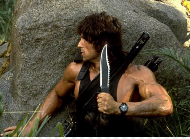 Knife John Rambo, de held van de militanten van de jaren 1980 en 1990. | Foto: ru.kisspng.com. 