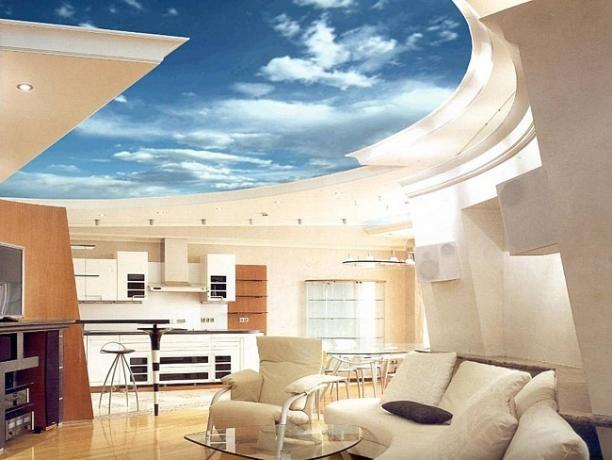 Plafonddecoratie in de keuken - moderne ontwerptechnologieën