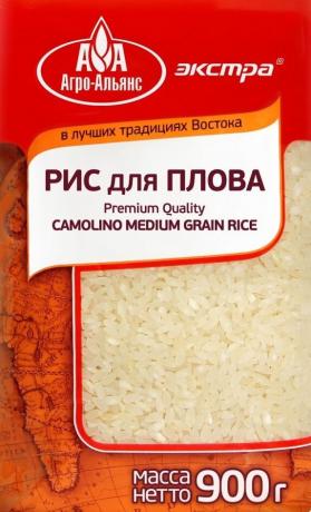 Fabrikant van rijst is niet bijzonder belangrijk. Het belangrijkste ding dat hij was bedoeld voor rijstpilau