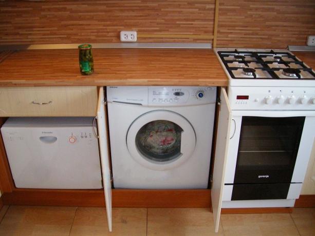 Prima plek voor een wasmachine in de keuken