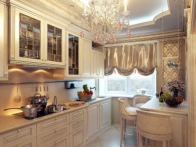 Foto van een stijlvolle en erg gezellige keuken