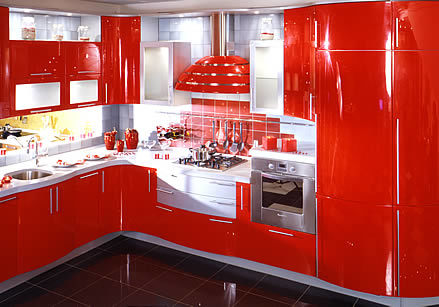 rode en witte keukens