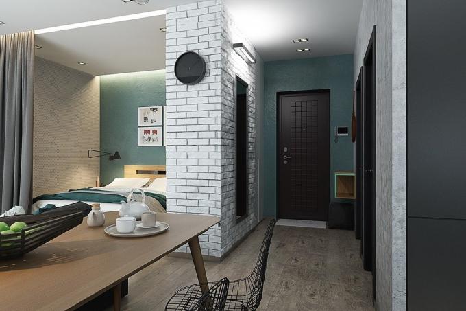 Het interieur van de week: stijlvolle studio appartement voor een jong stel van 45 m²