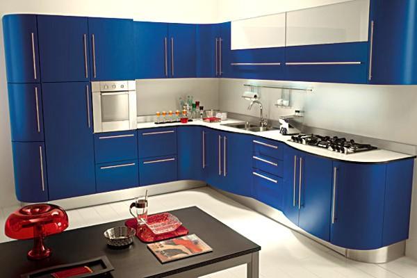 keukenontwerp in blauw