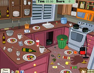 Nog steeds uit de videogame voor kinderen "De keuken opruimen"