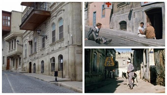  De meest interessante "vreemde" comedy scene "Diamond Hand" werd neergeschoten in de straten van Bakoe (Azerbeidzjan). 