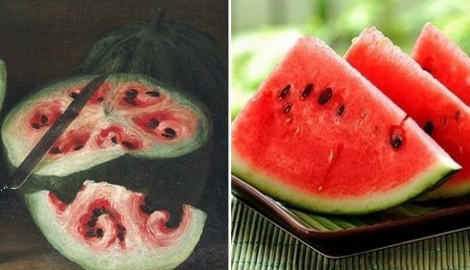  Voor een paar honderd jaar, heeft de watermeloen drastisch veranderd.
