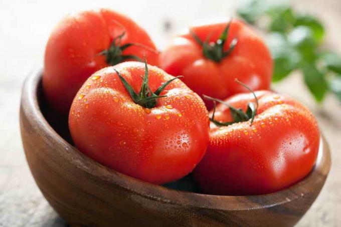 Harvest tomaten. Illustratie voor een artikel wordt gebruikt voor een standaard licentie © ofazende.ru